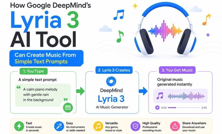 How Google DeepMind’s Lyria 3 AI Tool Can Create Music From Simple Text Prompts