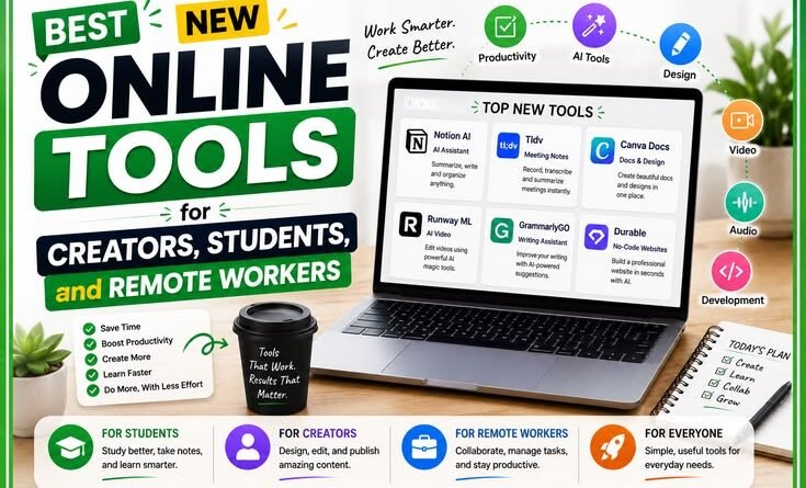 Best New Online Tools for Creators, Students, and Remote Workers